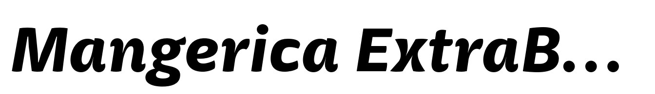 Mangerica ExtraBold Italic